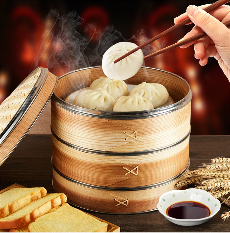 Steamed bamboo steamer