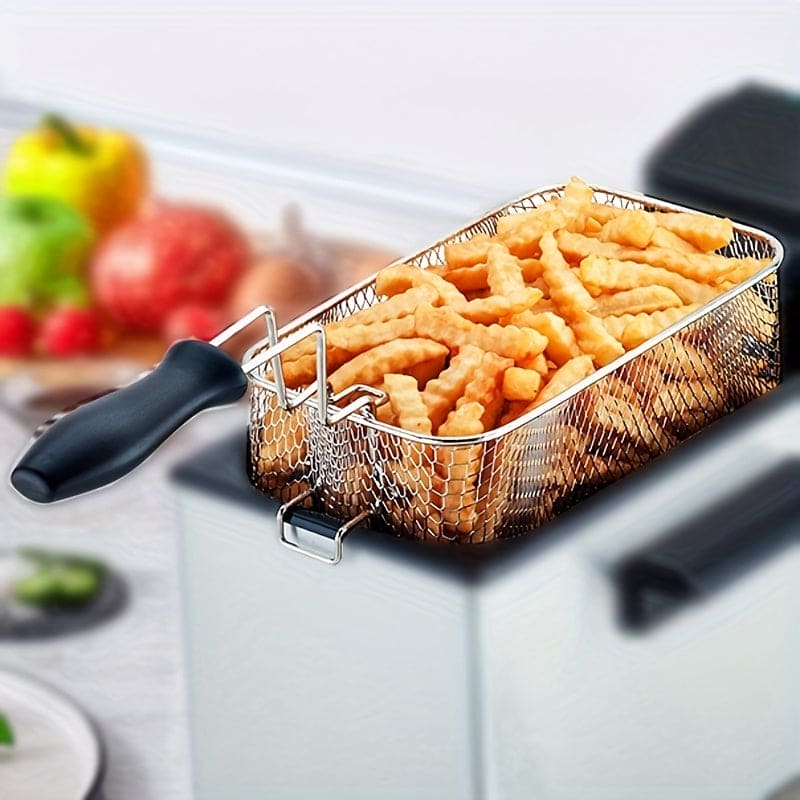 1pc Fryer Basket, Foldable Fry/steam Basket, Household Fry Basket Strainer, Frying Leak Net, Kitchen Cooking Tool For French Fries, Oil Frying Filter, Fry Basket Strainer For Kitchen - 360 Fryers