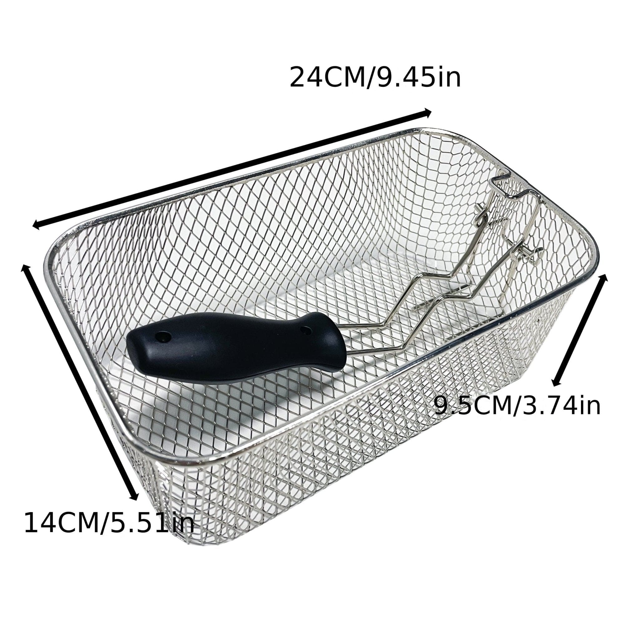 1pc Fryer Basket, Foldable Fry/steam Basket, Household Fry Basket Strainer, Frying Leak Net, Kitchen Cooking Tool For French Fries, Oil Frying Filter, Fry Basket Strainer For Kitchen - 360 Fryers