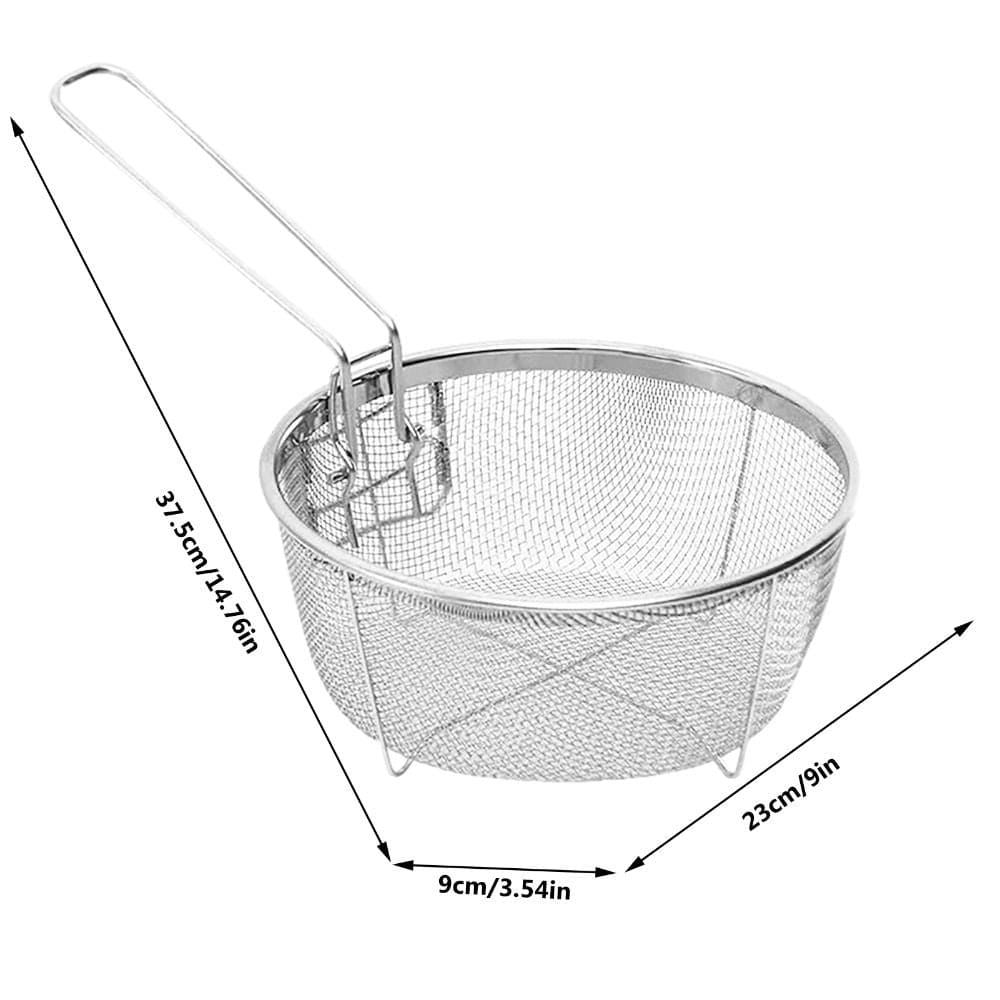 1pc Stainless Steel Chips Deep Fry Basket - Perfect for Presenting and Frying Potatoes, French Fries, and More - Easy to Clean and Durable - 360 Fryers