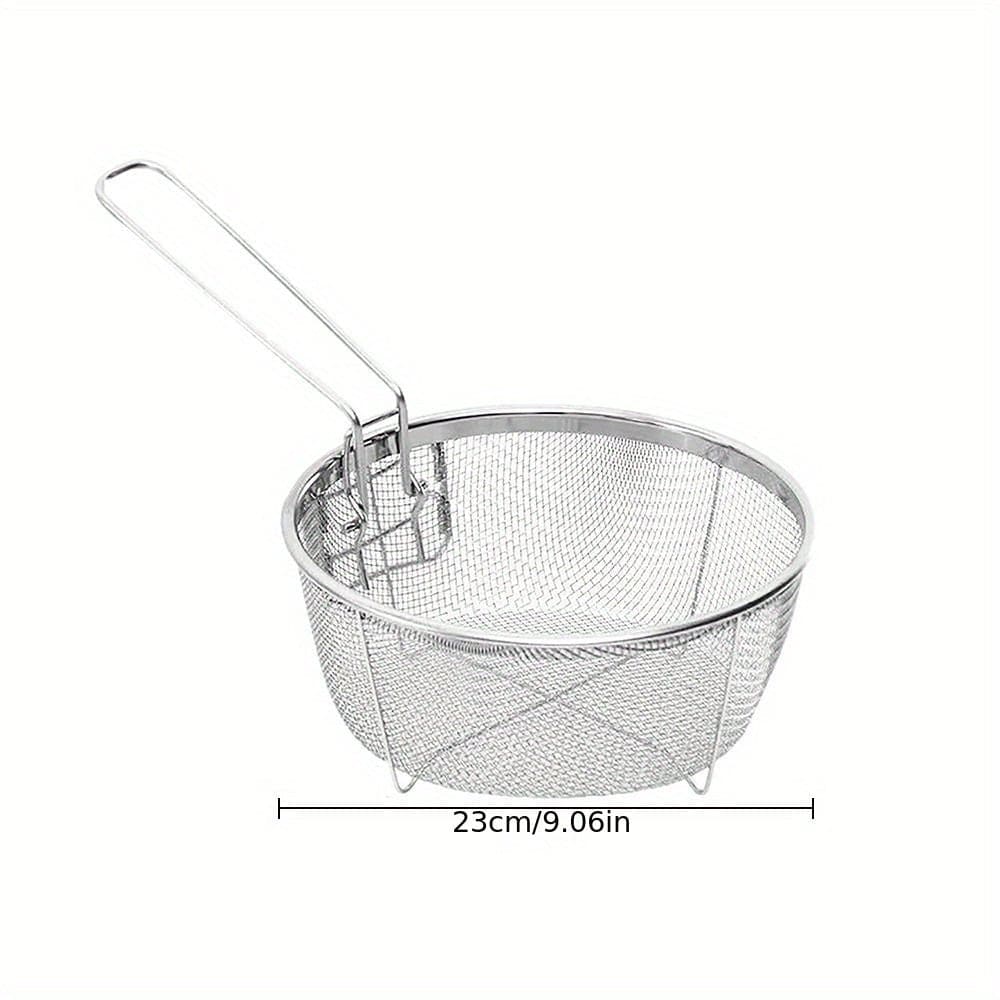 1pc Stainless Steel Chips Deep Fry Basket - Perfect for Presenting and Frying Potatoes, French Fries, and More - Easy to Clean and Durable - 360 Fryers