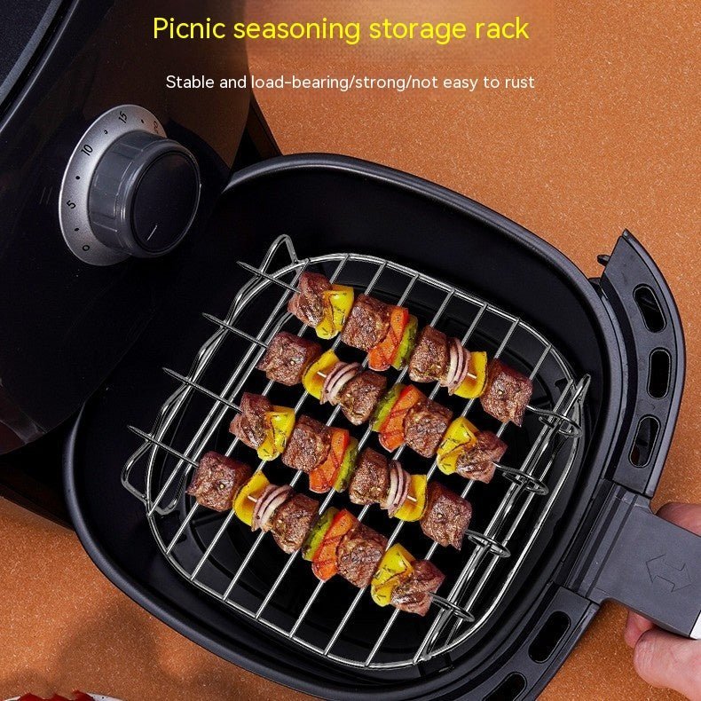 Air Fryer Grill Rack 430 Stainless Steel Double Layer Steamer - 360 Fryers