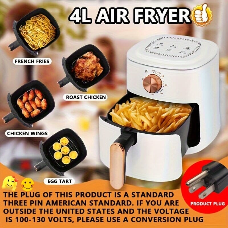 Air Fryer Healthy Cooking, oven Oil Free Air Fryer One Button Control, Multi - function Air Fryer Household Large Capacity 1.06gal - 360 Fryers