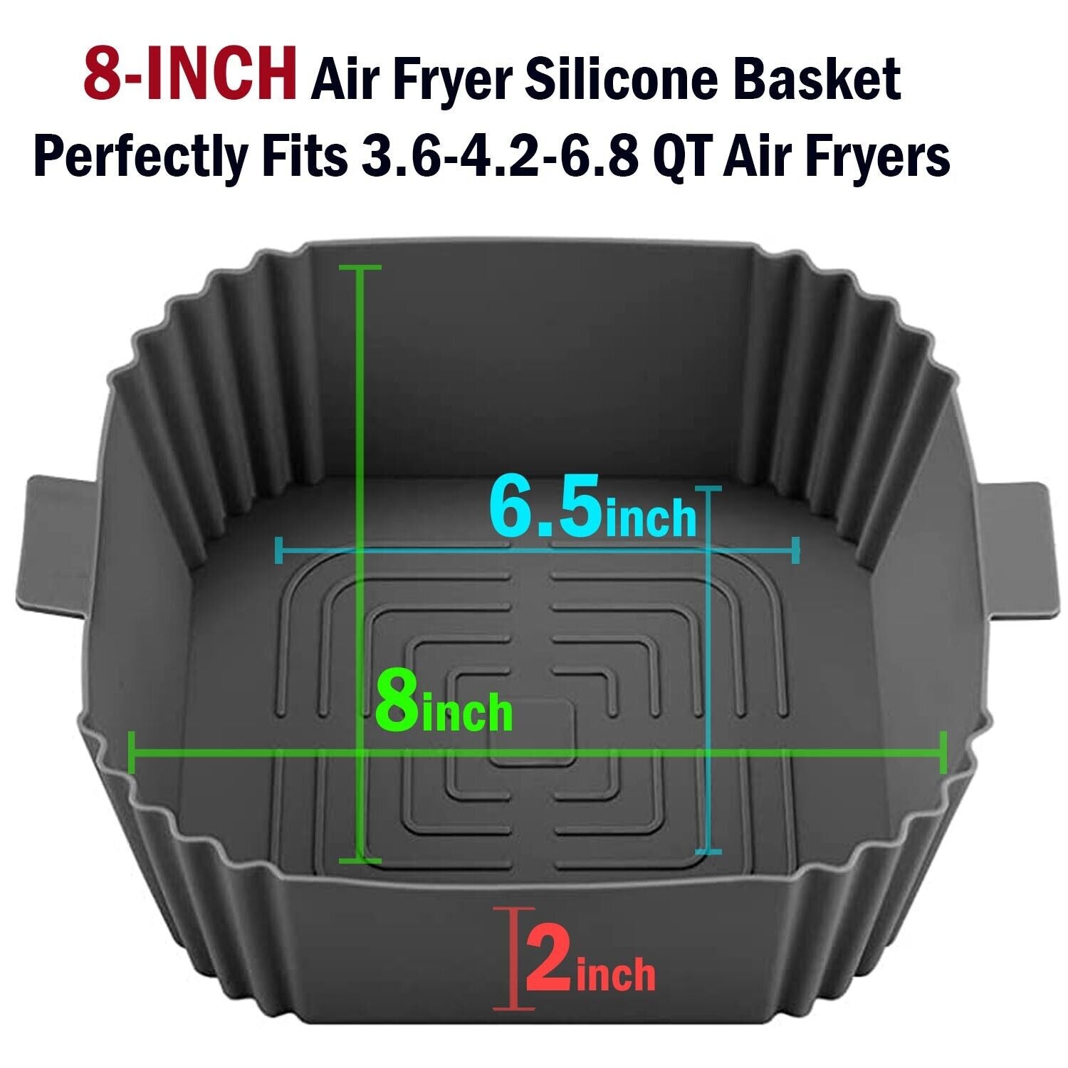 Air Fryer Silicone Pot Basket Liners Non - Stick Safe Oven Baking Tray Accessories - 360 Fryers