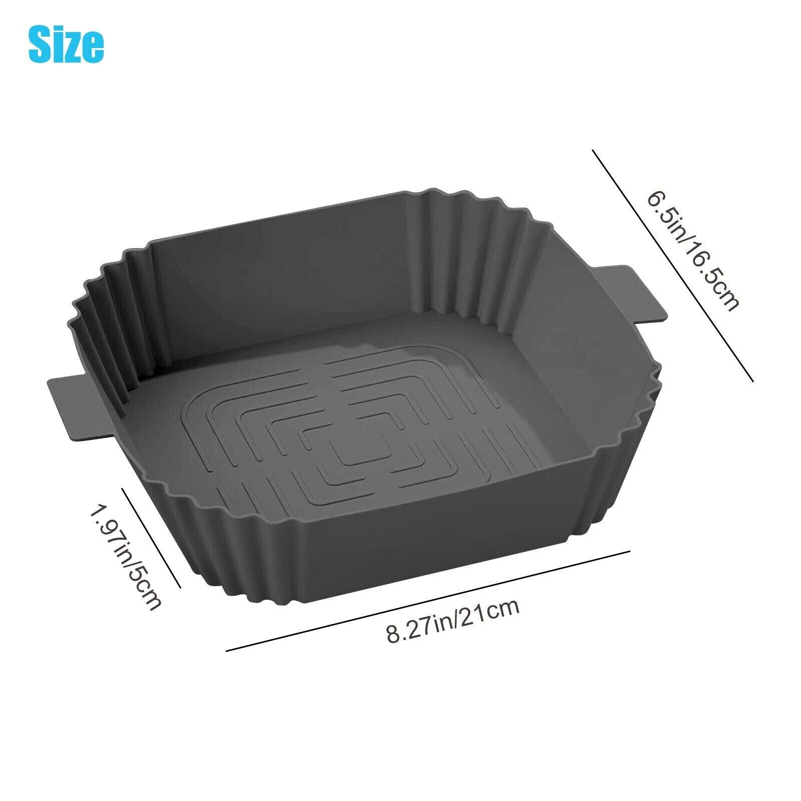 Air Fryer Silicone Pot Basket Liners Non - Stick Safe Oven Baking Tray Accessories - 360 Fryers