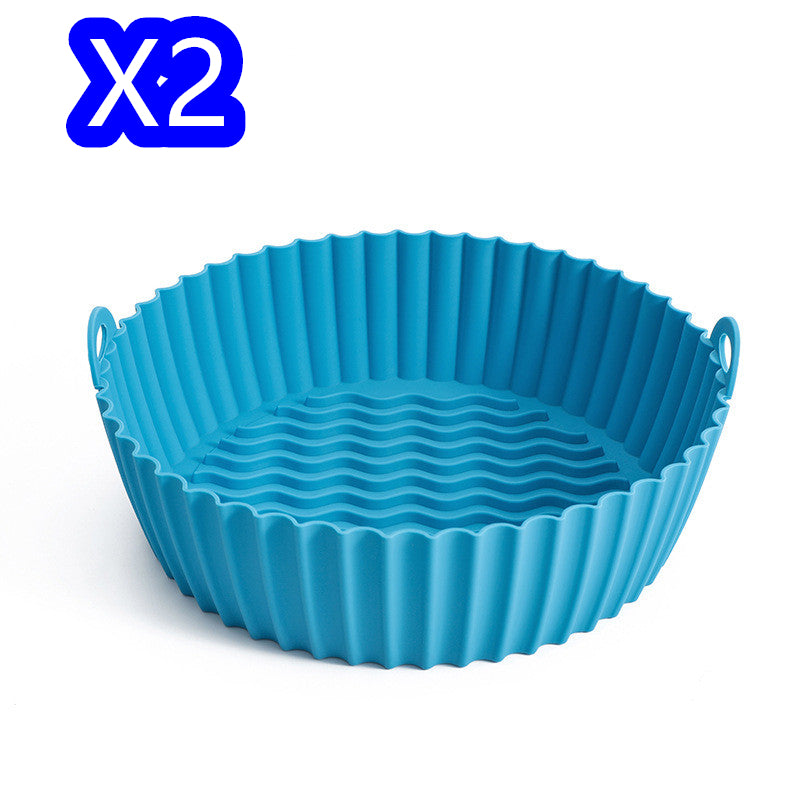 Silicone Basket Pot Tray Airfryer Liner For Air Fryer Reusable Container Accessories Pan Baking Mold Canister Shape Protector