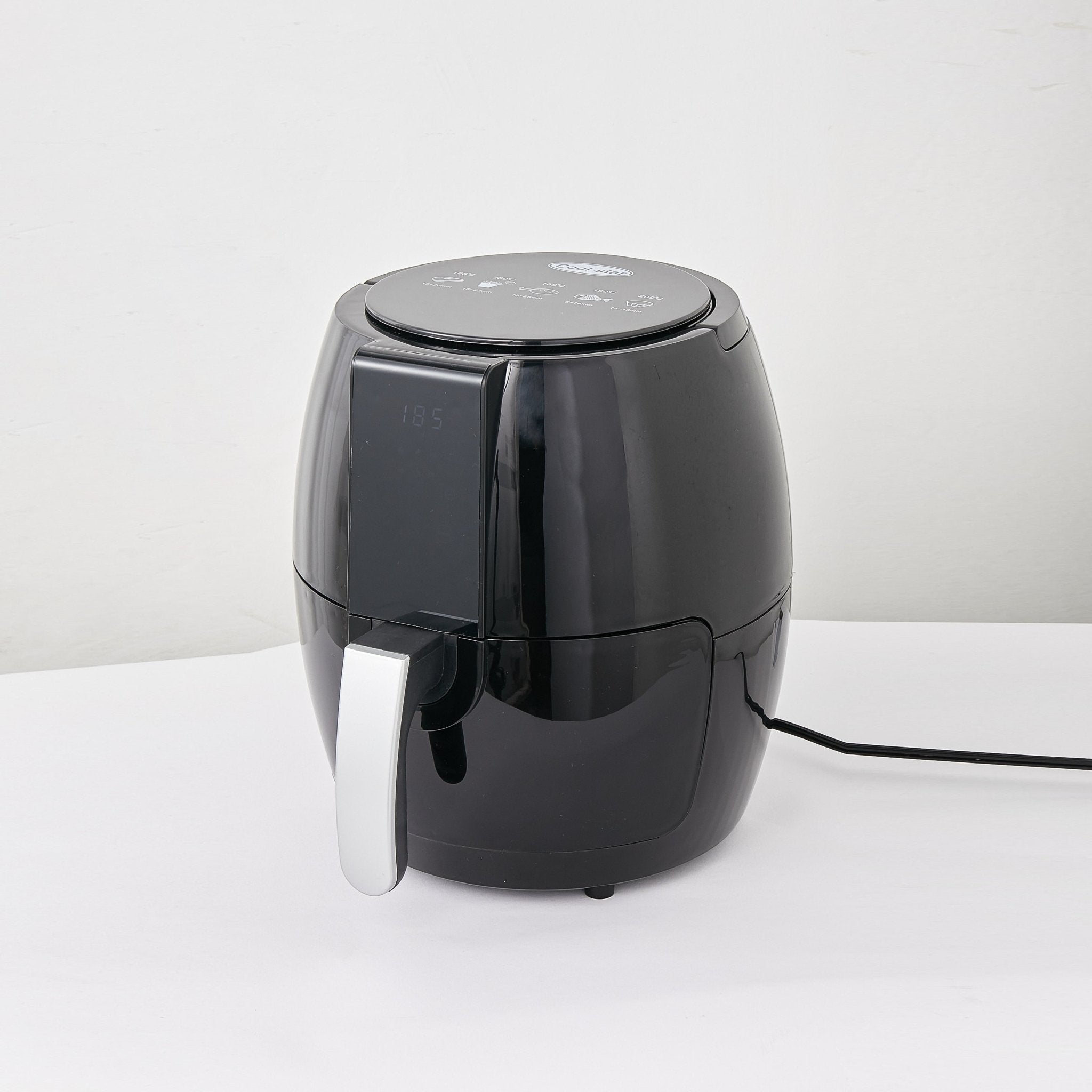 Black Cylindrical Household Air Fryer - 360 Fryers