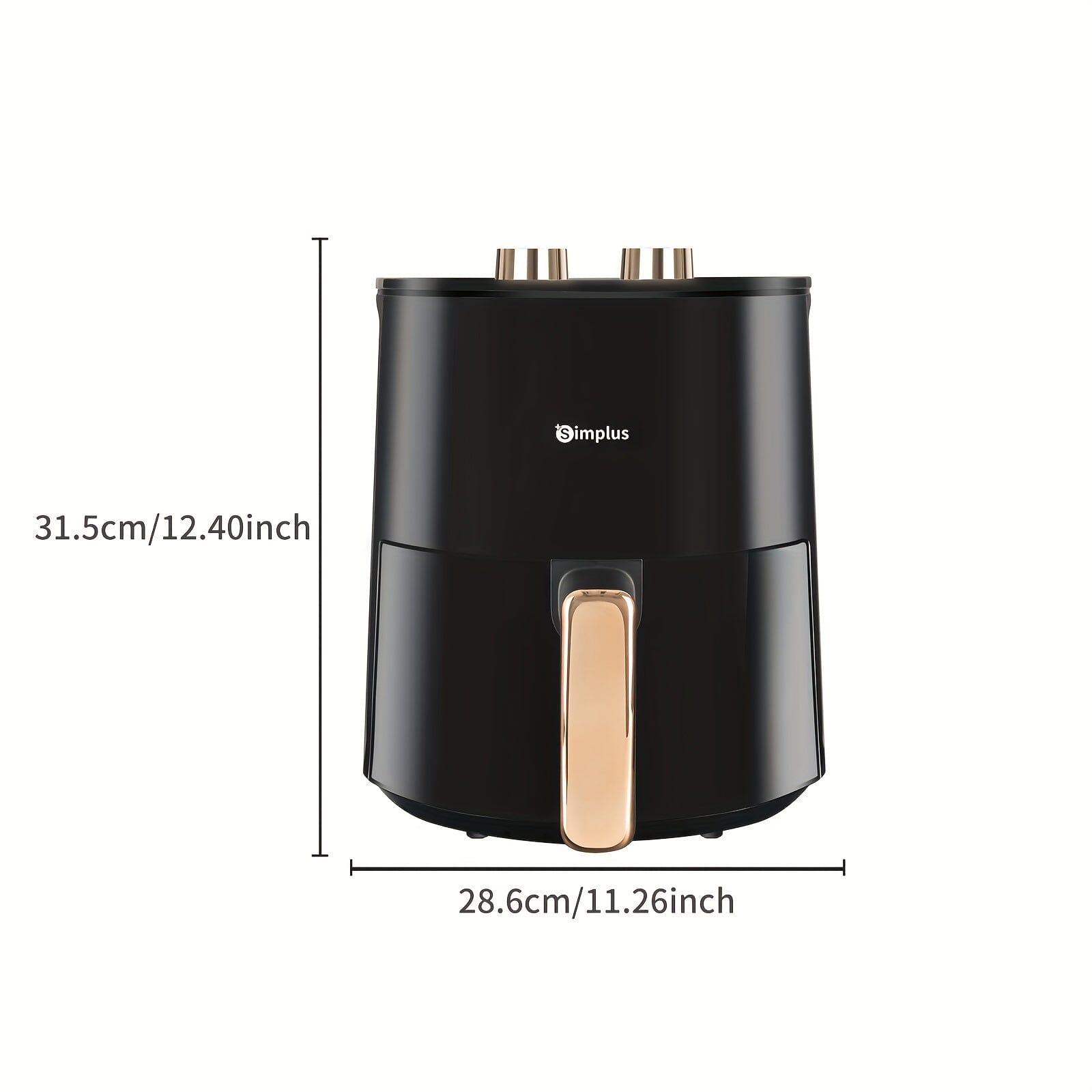 Simplus Air Fryer, With Dual Rotating Knobs + Precise Temperature Control, 1300W Rapid Heating, 360-degree Air Circulation For Even Heating, High Safety With Automatic Power-off Memory Function My Store 