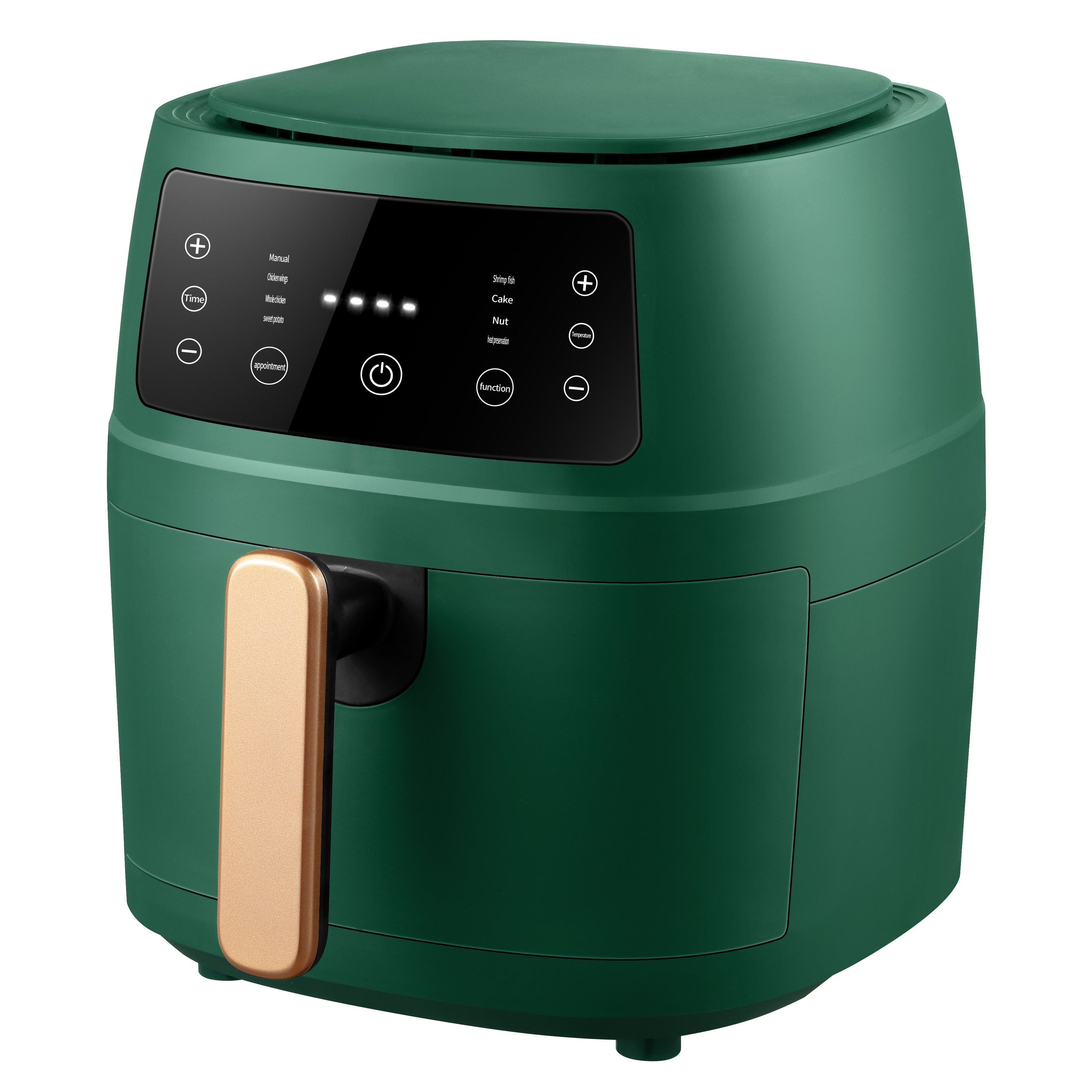 Smart Air Fryer Oven Large Capacity Household Electronic Touch Control Multifunctional Cooking Appliance My Store Dark Green 