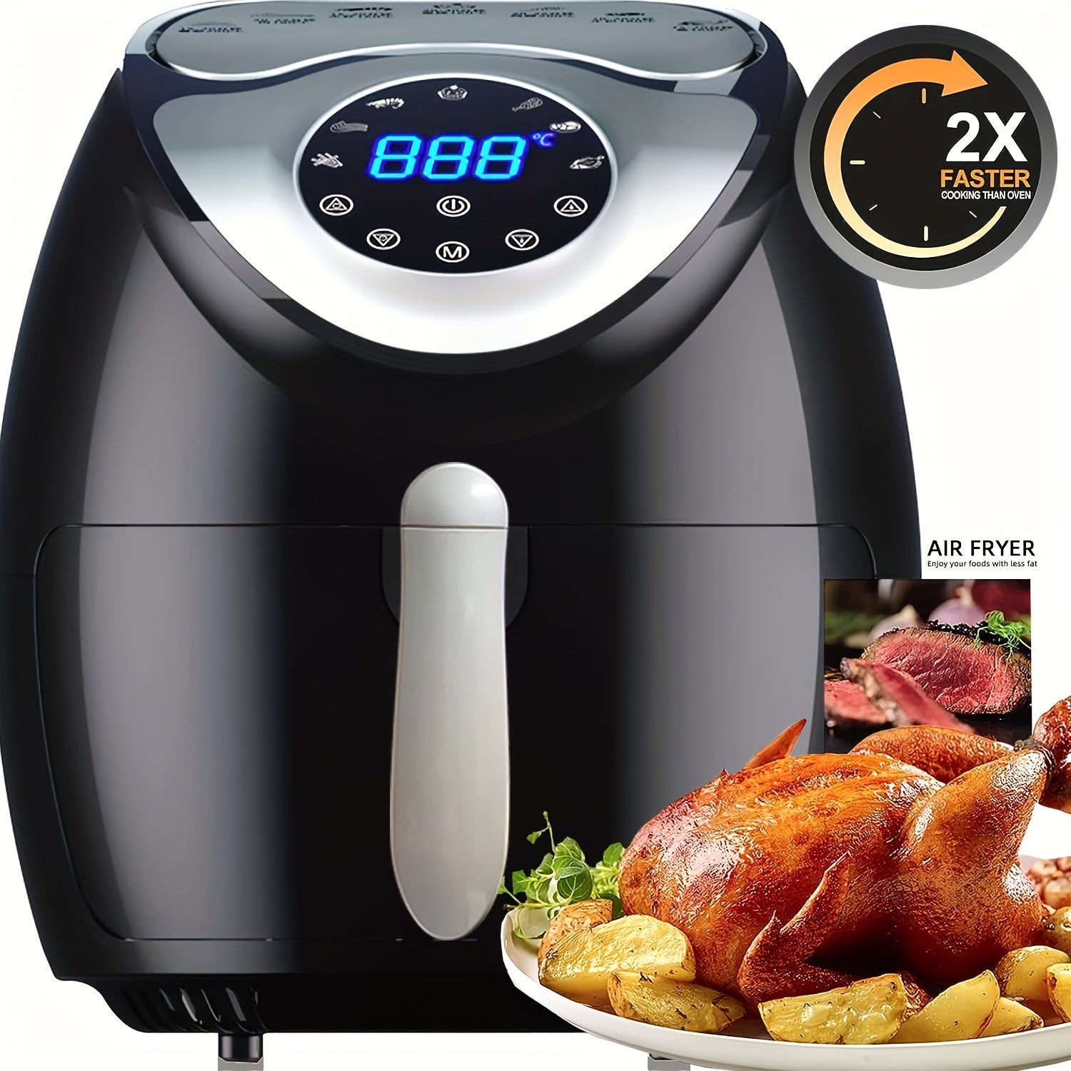 Smart Touch Air Fryer for Household Use Electric Fryer with Large Capacity