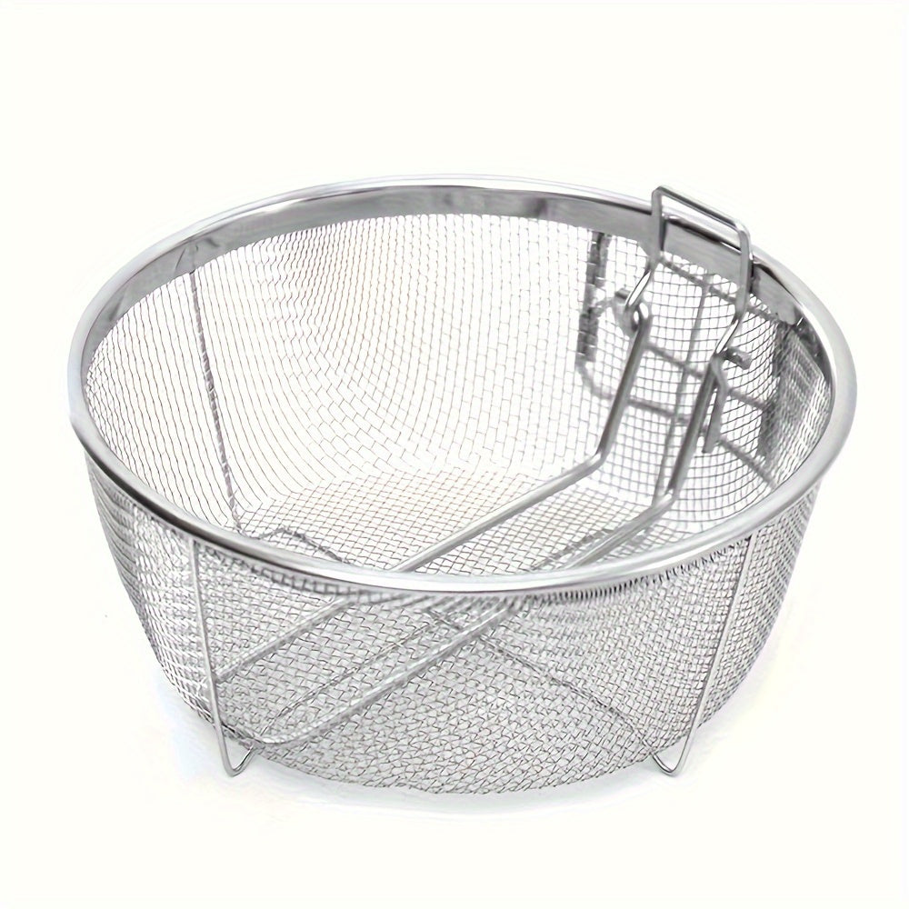 Versatile Stainless Steel Fryer Basket with Removable Handle for Fry