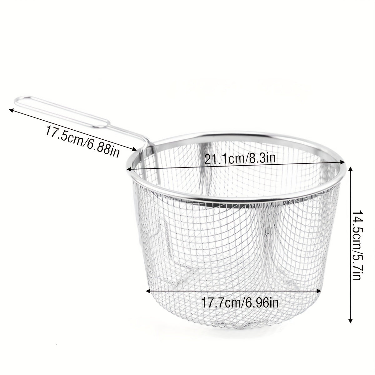 Stainless Steel Frying Basket Ideal for Home Frying Chicken French Fries and More